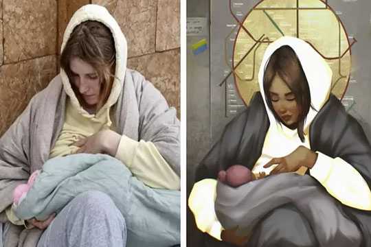 Фото женщины с младенцем из киевского метро стало иконой в храме Неаполя - Строительный портал ПрофиДОМ